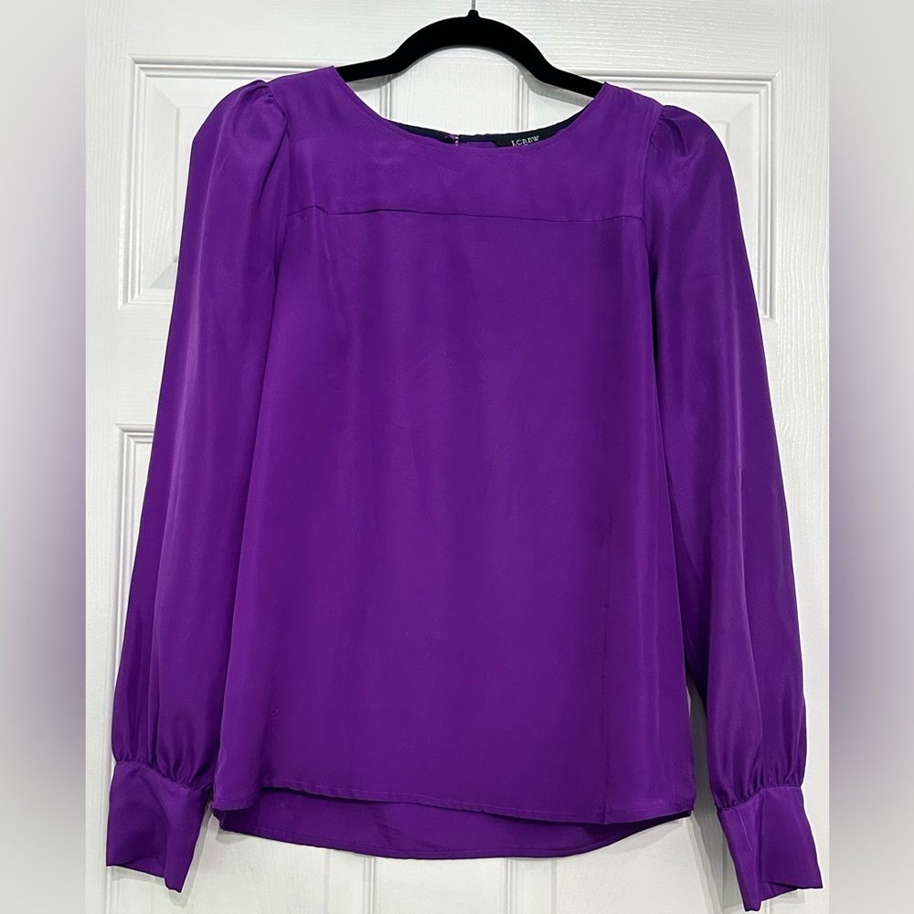 J. Crew Vibrant Purple Women's Blouse